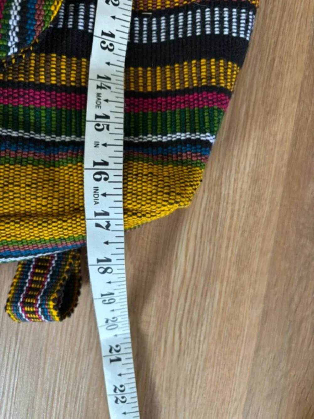 Lillo Multicolor Artesanias Mexican Woven Unisex Hippie Baja Backpack EUC